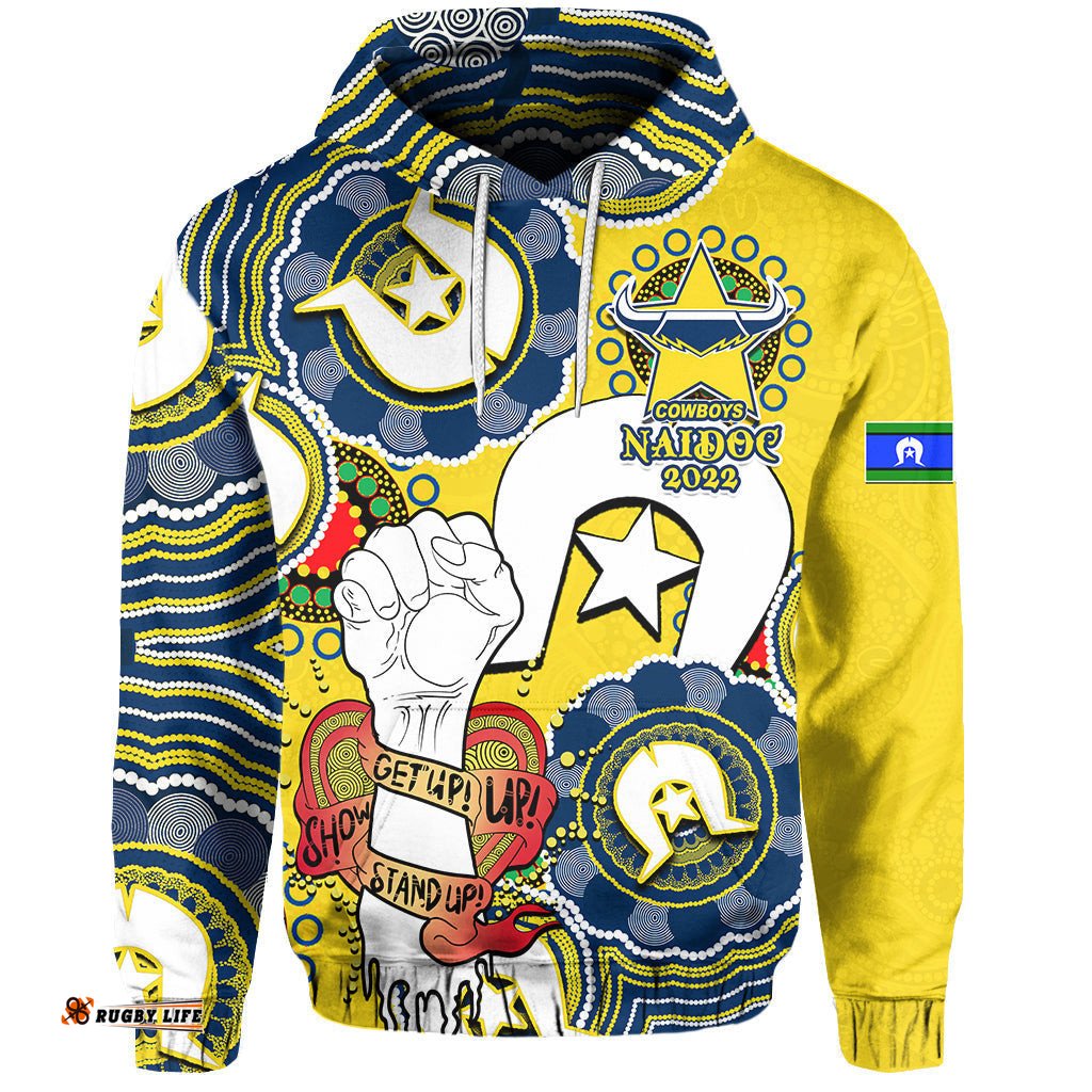 custom personalised cowboys rugby naidoc week hoodie lets fight together 02