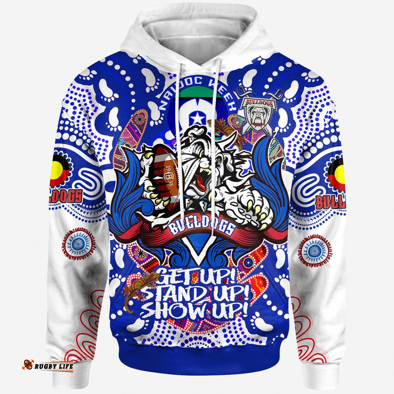 bulldogs rugby naidoc week hoodie angry bulldogs naidoc week celebrations hoodie rlt12