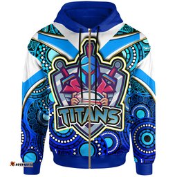 titans rugby aboriginal style pattern hoodie rlt12
