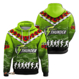 sydney thunder anzac hoodie camouflage with poppy