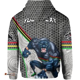 custom personalised panthers rugby hoodie mix aboriginal simple 08