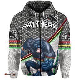 custom personalised panthers rugby hoodie mix aboriginal simple 08