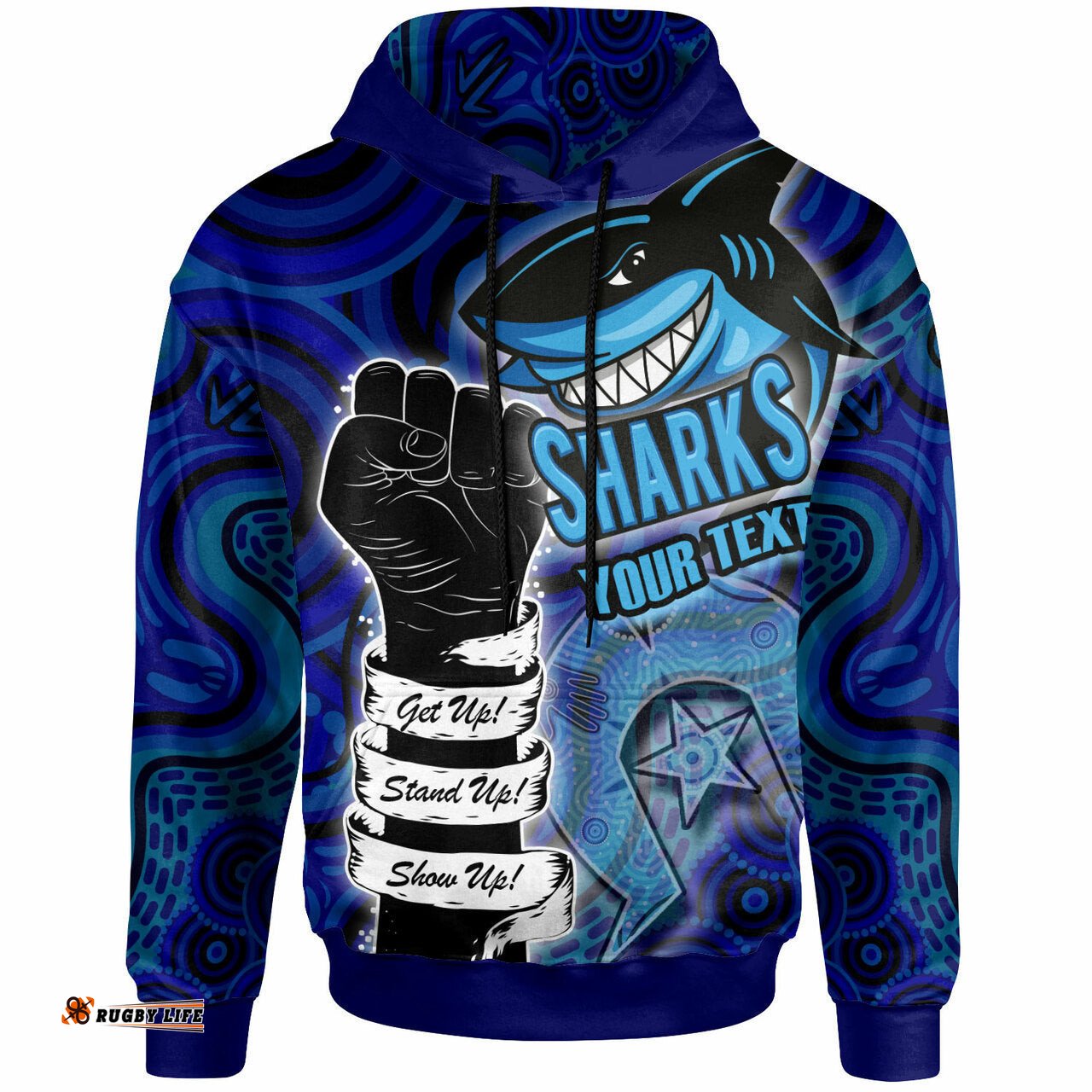 sharks custom hoodie naidoc week stronger sharks hoodie rlt12