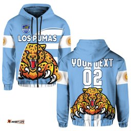 custom text and number argentina rugby hoodie los pumas we are the champions 08