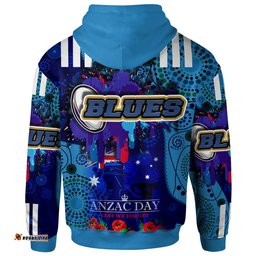 blues rugby hoodie aboriginal anzac day  lest we forget  color drawing patterns hoodie rlt12