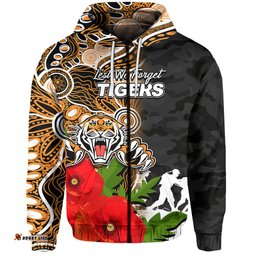 custom personalised tigers anzac day aboriginal mix army patterns hoodie