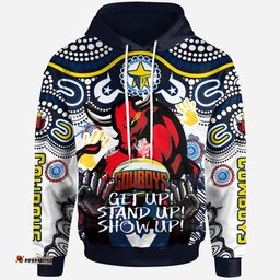 cowboys rugby naidoc week indigenous north queensland cowboys getting up standing up and showing up hoodie rlt12