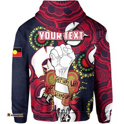 custom personalised demons australian football hoodie naidoc week lets fight together 09