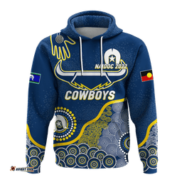 custom personalised cowboys rugby naidoc aboriginal hoodie