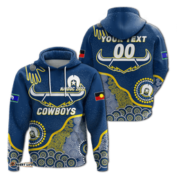 custom personalised cowboys rugby naidoc aboriginal hoodie