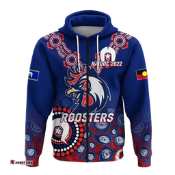 custom personalised roosters rugby naidoc aboriginal hoodie