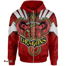 st george rugby hoodie custom naidoc week dragon with aboriginal patterns get up stand up show up hoodie rlt12