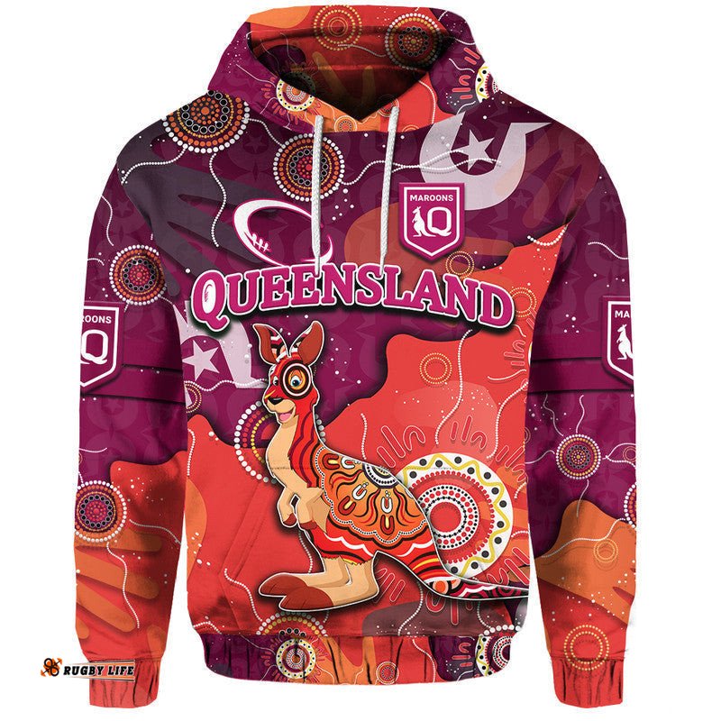 queenslanders rugby zip up and pullover hoodie naidoc week aboriginal style