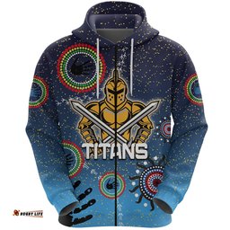 NAIDOC Titans Zip Hoodie Gold Coast Aboriginal