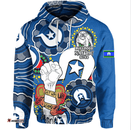 custom personalised bulldogs rugby naidoc week hoodie lets fight together 04