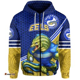 custom personalised eels rugby hoodie mix aboriginal simple 09