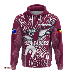 custom personalised sea eagles rugby naidoc aboriginal hoodie