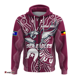 custom personalised sea eagles rugby naidoc aboriginal hoodie