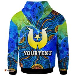 titans rugby hoodie custom titans rugby naidoc week and torres strait islands with aboriginal dot painting style hoodie rlt12