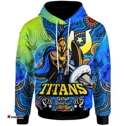 titans rugby hoodie custom titans rugby naidoc week and torres strait islands with aboriginal dot painting style hoodie rlt12