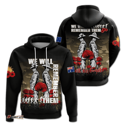 australia anzac hoodie camouflage with poppy