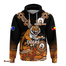 tigers rugby naidoc aboriginal hoodie