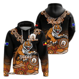 tigers rugby naidoc aboriginal hoodie