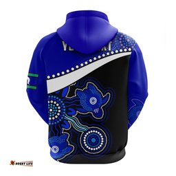 custom personalised naidoc week hoodie torres strait islanders version blue aboriginal turtles