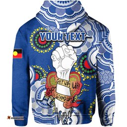custom personalised kangaroos australian football hoodie naidoc week lets fight together 04