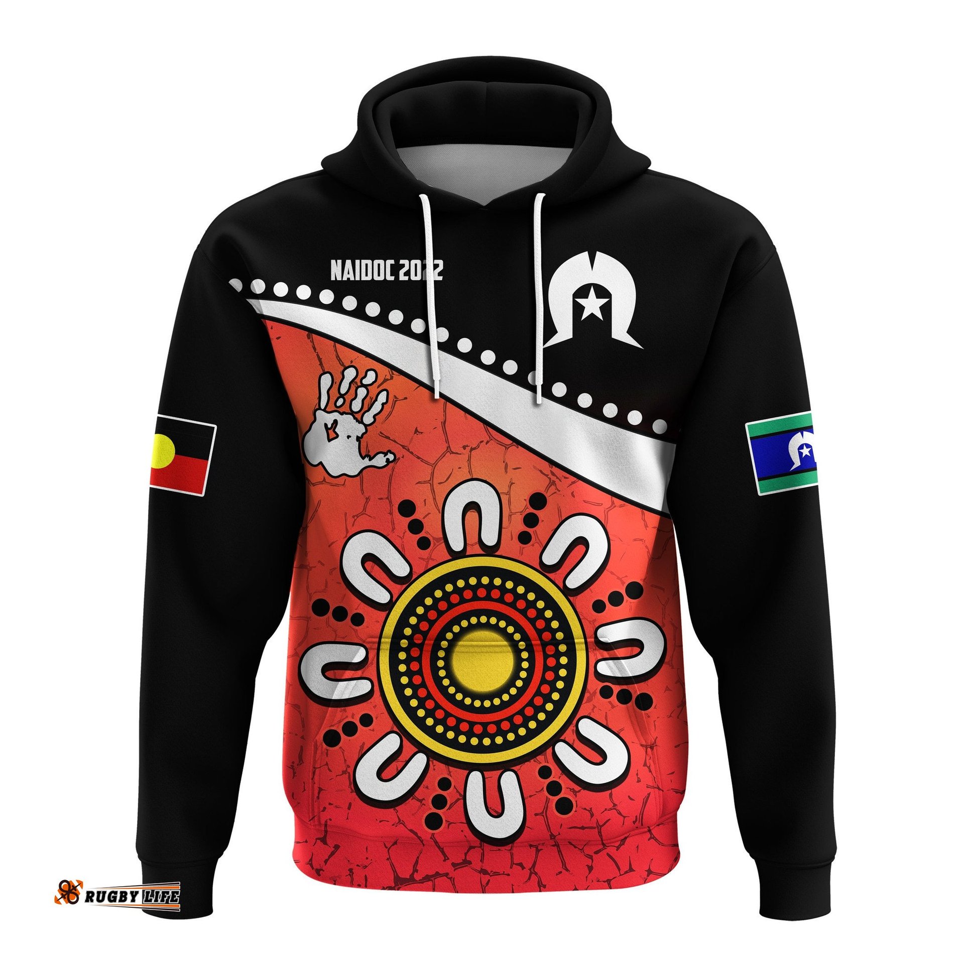 naidoc week hoodie torres strait islanders version red aboriginal the dhari