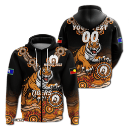 custom personalised tigers rugby naidoc aboriginal hoodie