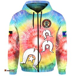 australia naidoc week hoodie aboriginal kangaroo style tie dye