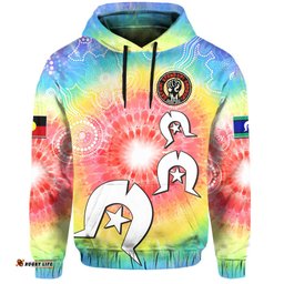 australia naidoc week hoodie aboriginal kangaroo style tie dye