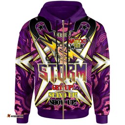 storm rugby hoodie custom naidoc week storm hand thunder with aboriginal pattern get up stand up show up hoodie rlt12