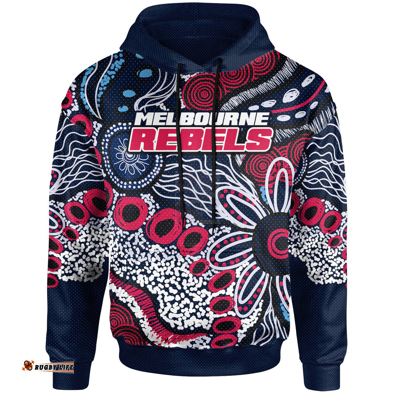 rebels rugby hoodie custom aboriginal rebels hoodie 03