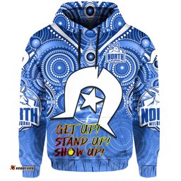 custom personalised kangaroos football naidoc week hoodie north melbourne aboriginal dhari