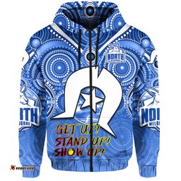 custom personalised kangaroos football naidoc week hoodie north melbourne aboriginal dhari