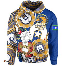 custom personalised eagles australian football hoodie naidoc week lets fight together 01