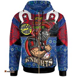 knights rugby hoodie naidoc week knights rugby ball with aboriginal background hoodie rlt12