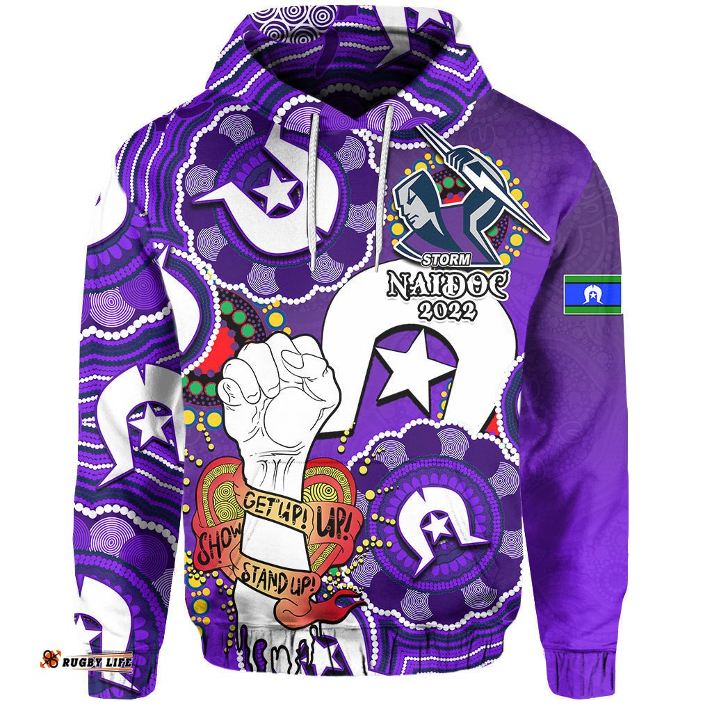 custom personalised storm rugby naidoc week hoodie lets fight together 07