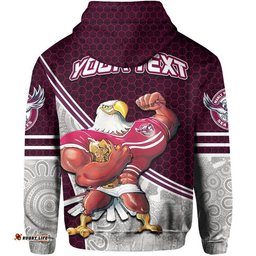 custom personalised eagles rugby hoodie mix aboriginal simple 03