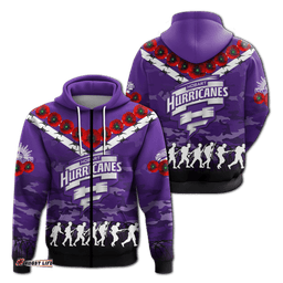 hobart hurricanes anzac hoodie camouflage with poppy