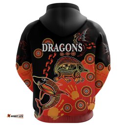 Custom Personalised St. George Dragons Zip Hoodie Simple Indigenous Latest Version