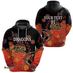 Custom Personalised St. George Dragons Zip Hoodie Simple Indigenous Latest Version