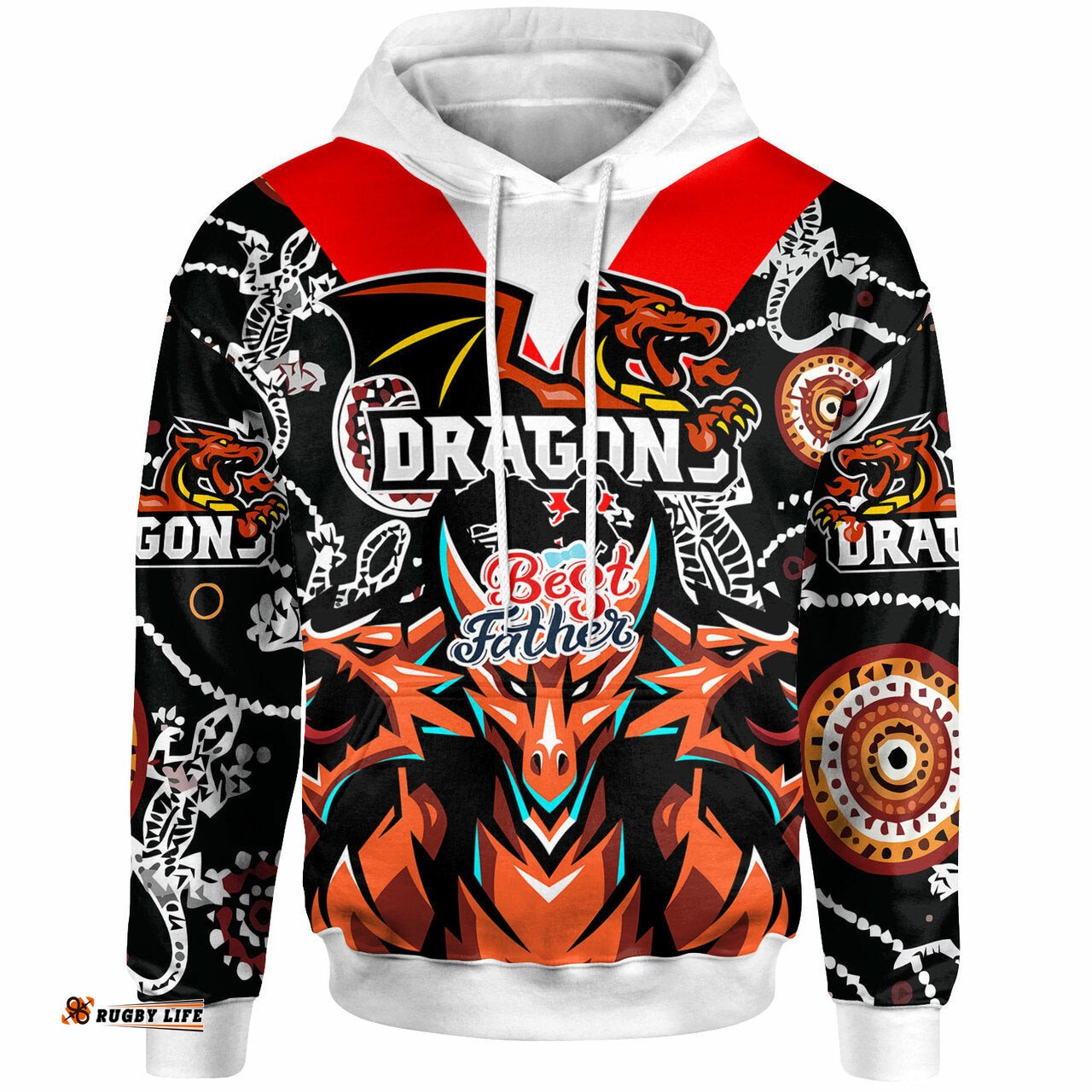 st george rugby fathers day aboriginal hoodie st george illawarra dragons fathers day hoodie rlt12