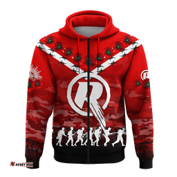 custom personalised melbourne renegades anzac hoodie camouflage with poppy