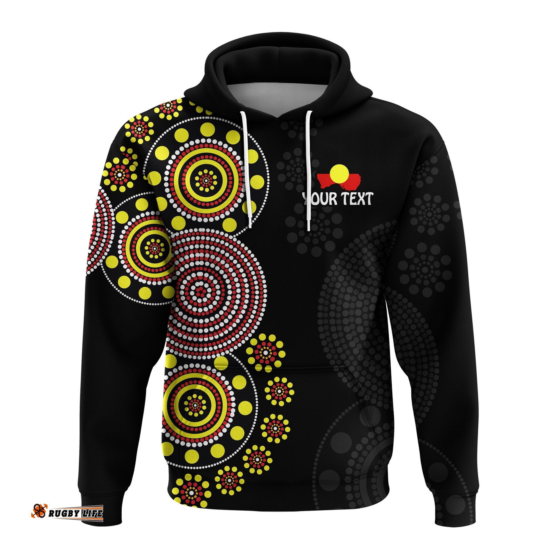 custom personalised naidoc week hoodie version aboriginal dot get up