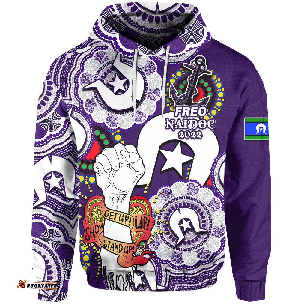 custom personalised freo australian football hoodie naidoc week lets fight together 03