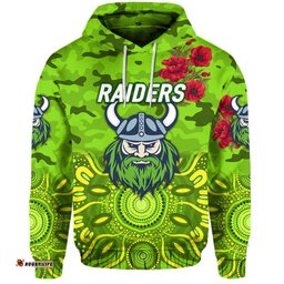 custom personalised canberra raiders anzac hoodie zip hoodie indigenous vibes