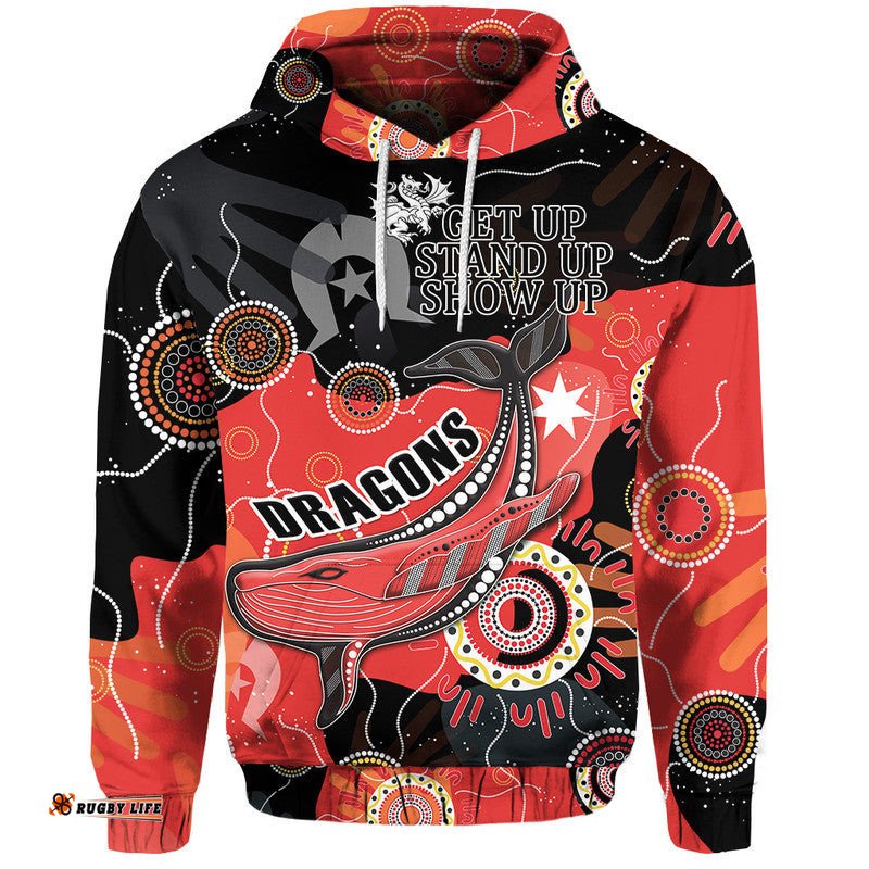 custom personalised dragons zip up and pullover hoodie rugby naidoc week aboriginal style